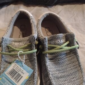 Hey Dude Youth Grey and White Shoes